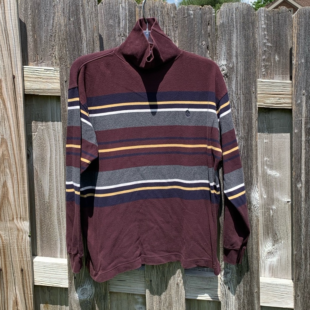 Nautica Multicolored Striped Turtleneck Large